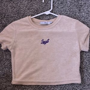 light brown crop top